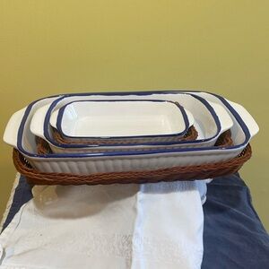 Blue & White nesting casseroles